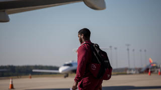 NCCU Student on Plane