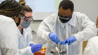 NCCU Research students in a lab