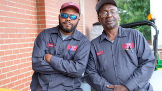 NCCU Employees outside smiling