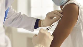 Immunizations Stock Image with doctor and patient