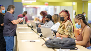 Students are working on NCCU Laptops