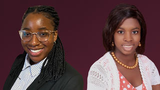 AHA HBCU Scholars Chisom Ezenwenyi and Philomena Onasanya