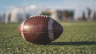 football on grass