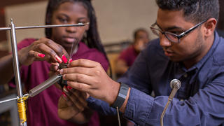 Students in a Physics Lab
