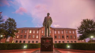 Shepard Statue on an evening day