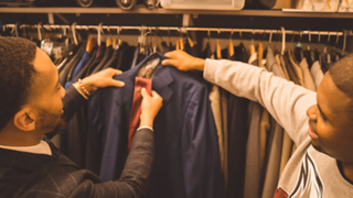 students picking suits