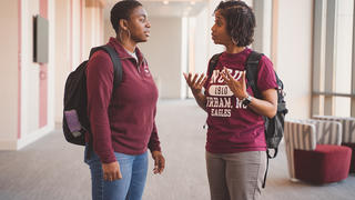 Students talking