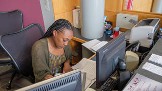 Student at desk