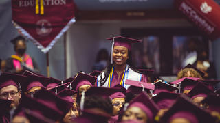 Graduate students on ceremony