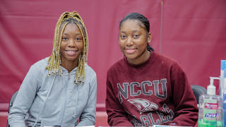 Students sitting down at First Lady Health Fair