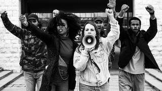 students marching for civil rights