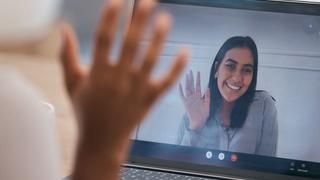 family on a video chat call