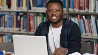 Student on laptop