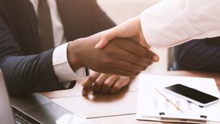 two people handshake