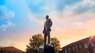 James E. Shepard statue