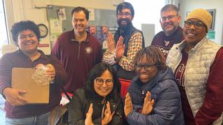 NCCU staff and students doing community service.  Dean of University College