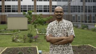 Balasubramani Karuppusamy near community garden