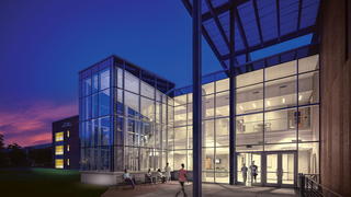 NCCU Building at night