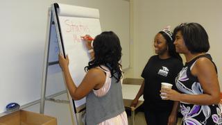 Students at HIV prevention event