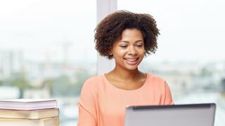 Woman at laptop