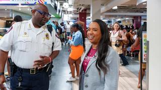 university policeman with chancellor dixon