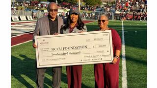 Haywoods' Check Presentation at 2024 HOCO Game