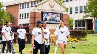 Student walking