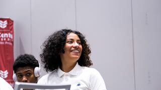 Female student smiling.