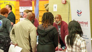Parents and faculty at NCCU Eagle Preview 2025