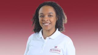 Simone Spencer smiling.