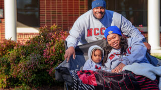 Family in NCCU attire