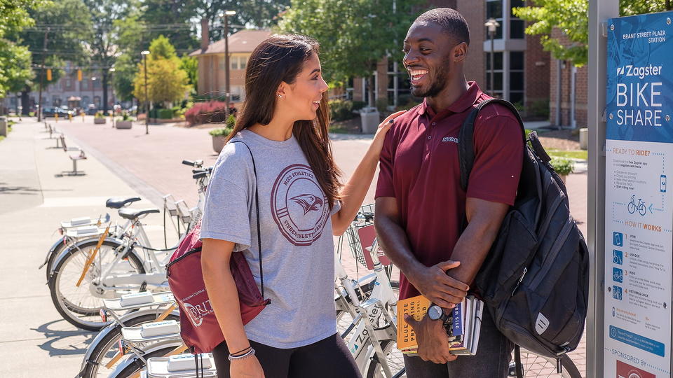 2 NCCU Students Outside talking