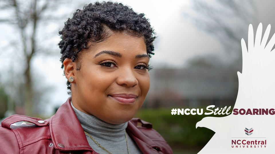 NCCU Still SOARing with student in background.