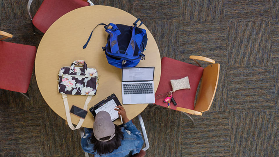 Student Working on Computer