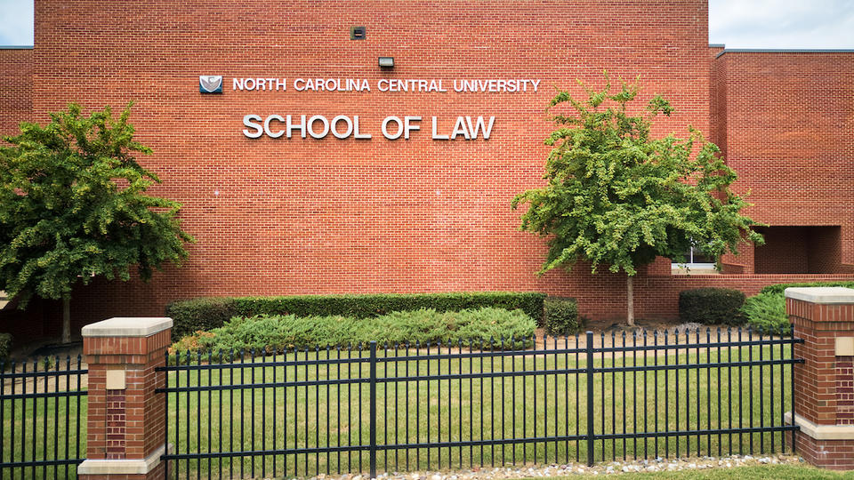 Brick Building with the words NCCU School of Law