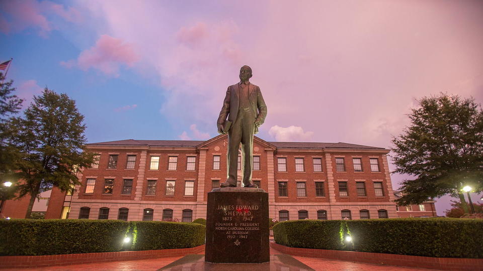 Shepard Statue on an evening day