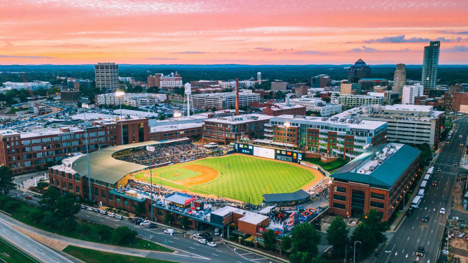 Aerial image of downtown Durham