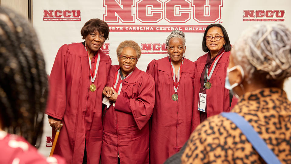 NCCU alumni posing for picture