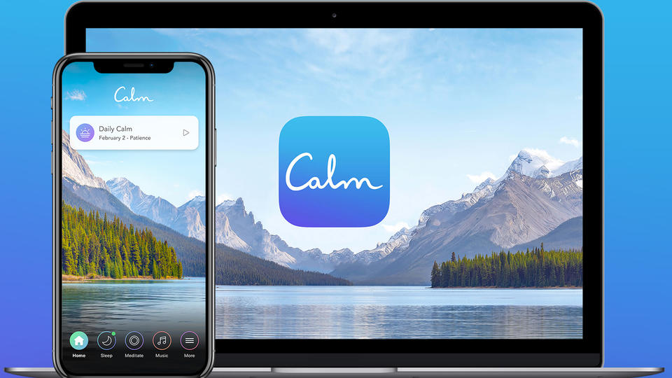 Calm App on Laptop