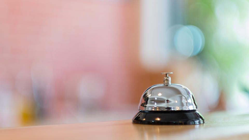 hotel bell on the counter