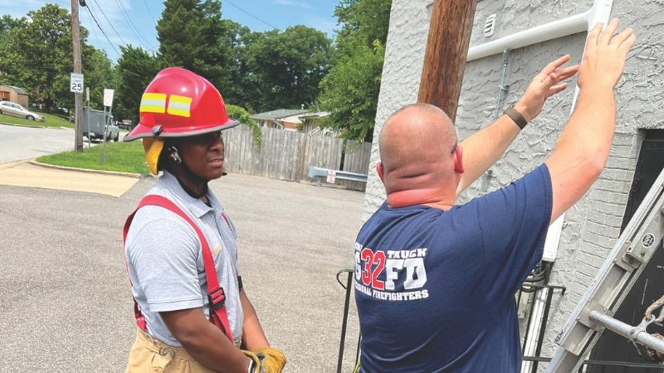NCCU Freshman student firefighter