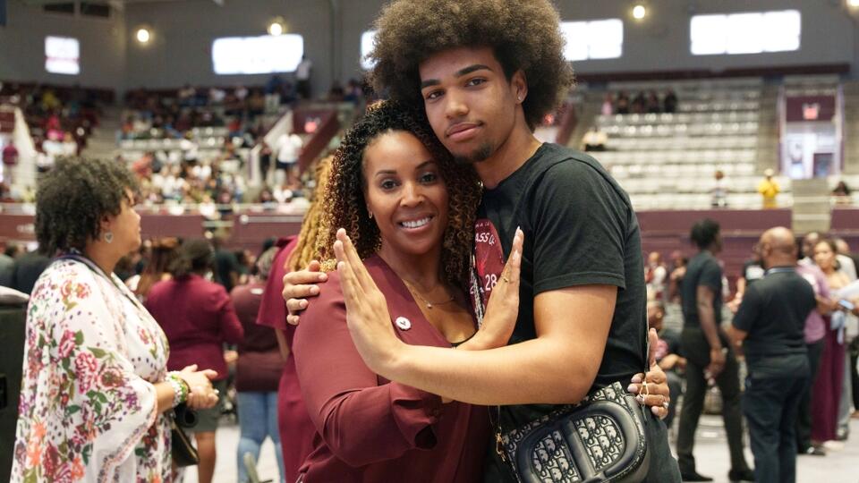 Students Hugging