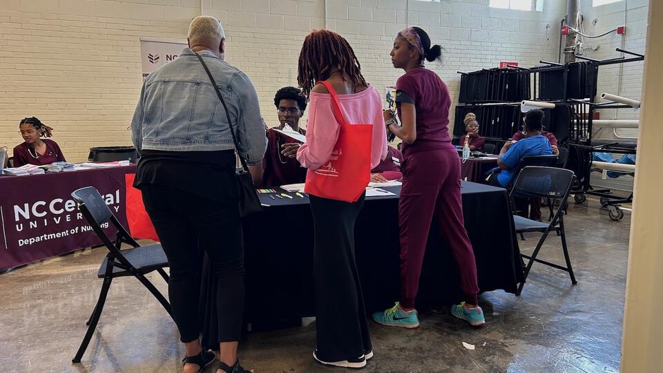 Student-nurses at Sickle Cell event