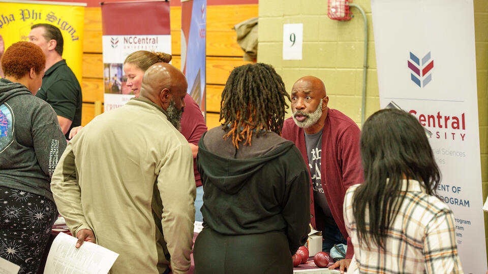 Parents and faculty at NCCU Eagle Preview 2025