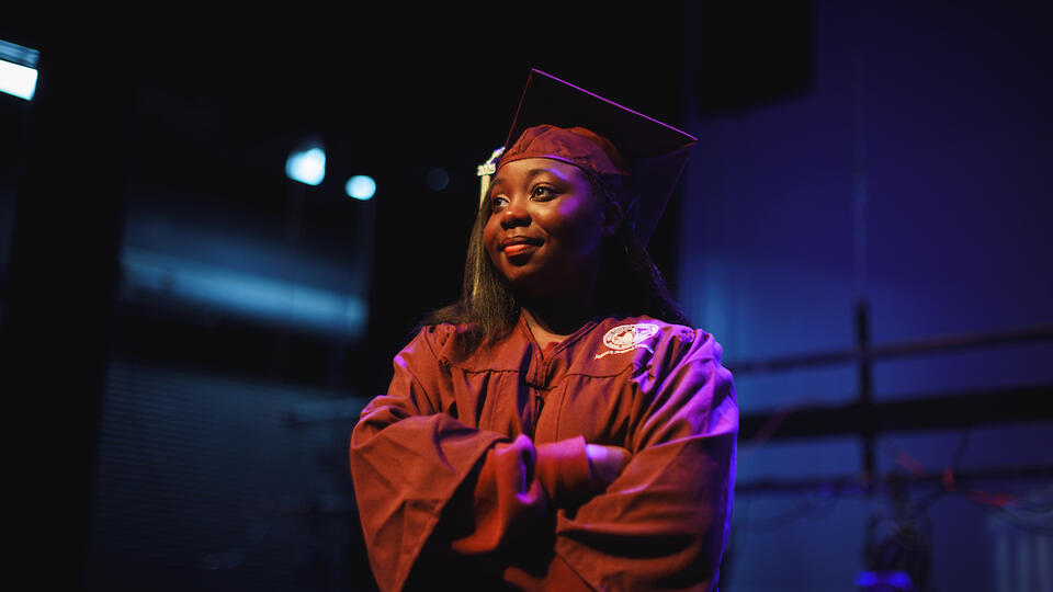 Kyla Brown in her regalia