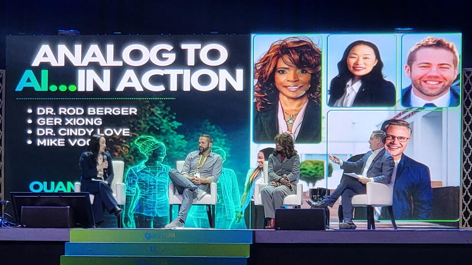 Dr. Love, the Director of Transfer Services on a panel at the Quantum Leap AI Summit