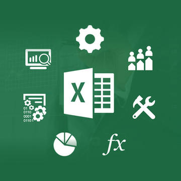 excel logo with icons around it