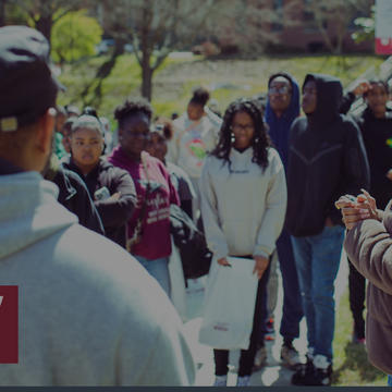 Eagle Preview group of potential students