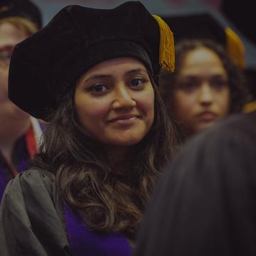 Graduate student at Commencement