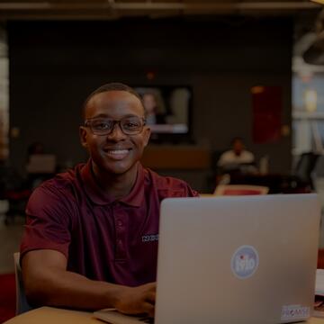 Student on Laptop